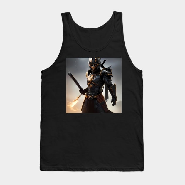 Sword of the Future: A Futuristic African Samurai T-Shirt Tank Top by MeatLuvers